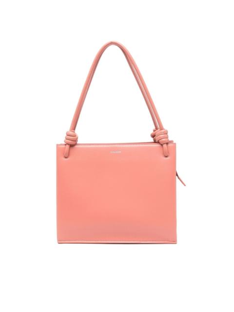 knot-detail leather tote bag