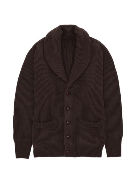 Stoke shawl-collar cardigan