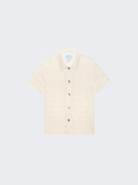 Short Sleeve Patchwork Shirt Natural