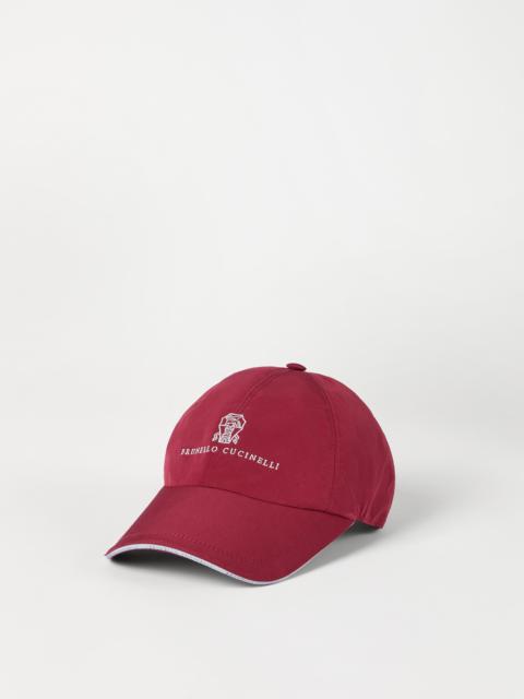 Bonded nylon baseball cap with embroidered logo
