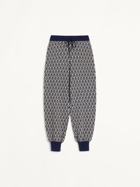 TOUTE LA V JACQUARD WOOL KNIT PANTS