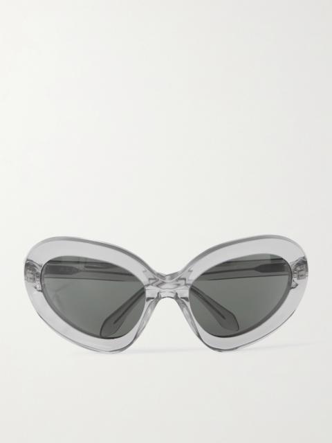Round-frame Acetate Sunglasses