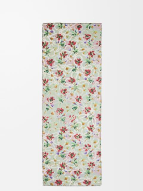 Scarf in cashmere and silk