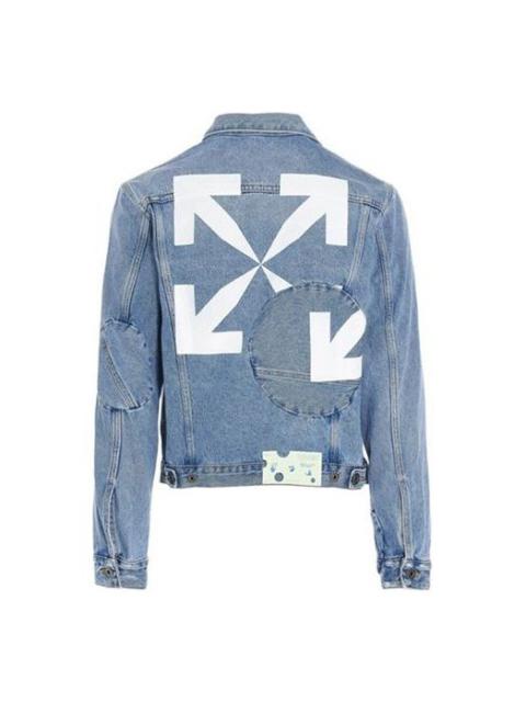 Off-White Arrow Twist Denim Jacket 'Cobalt Blue/White' OMYE067R21DEN0024701