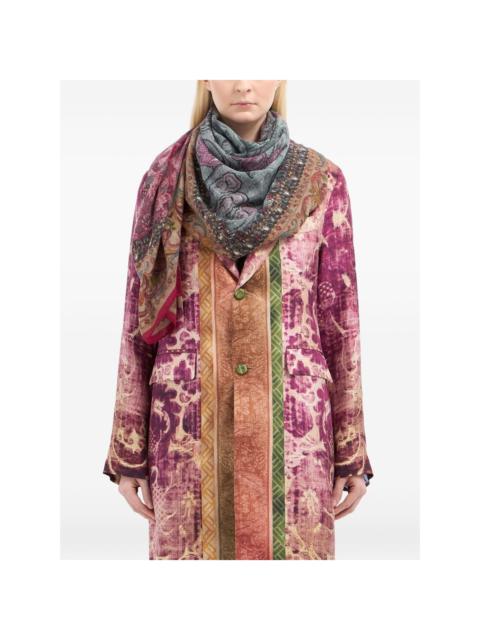 floral-pattern scarf