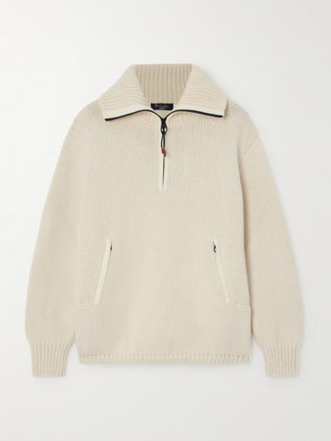 Alpe Di Mera Shell-trimmed Cashmere Sweater