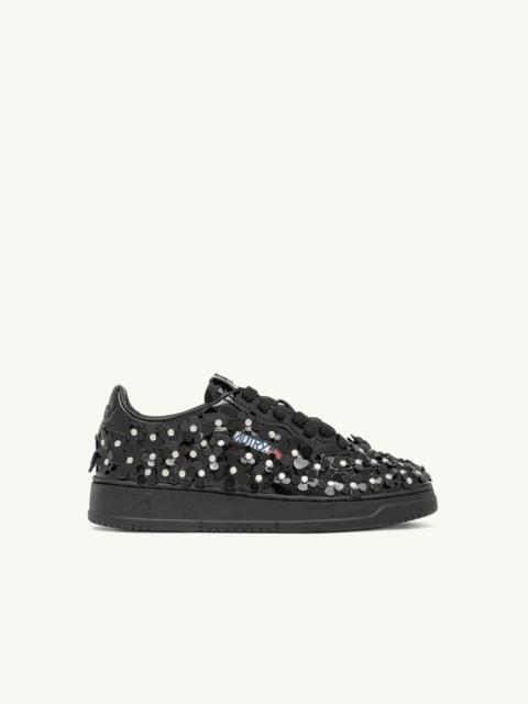 MEDALIST LOW 'BLOOMING' SNEAKERS IN PATENT LEATHER COLOR BLACK