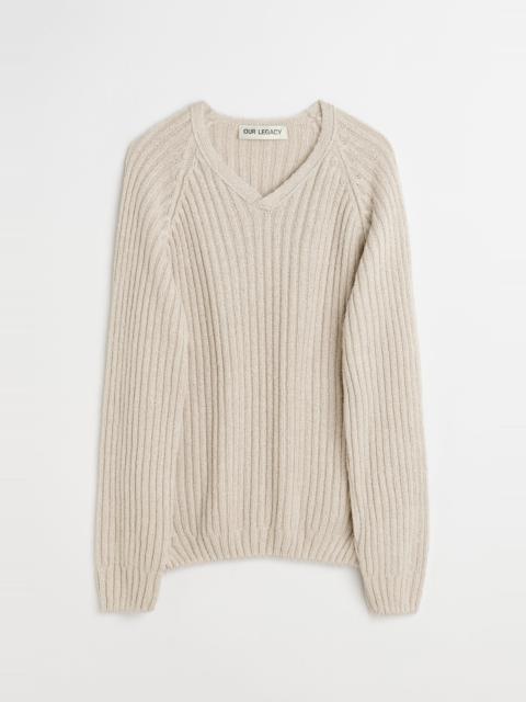 Mate V-Neck Oyster Cherub Silk