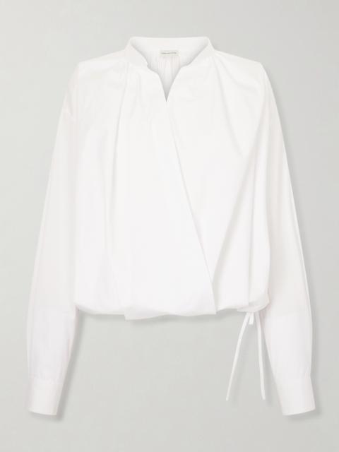 Cotton-poplin Wrap Shirt