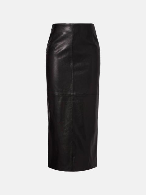 Elisse leather pencil skirt