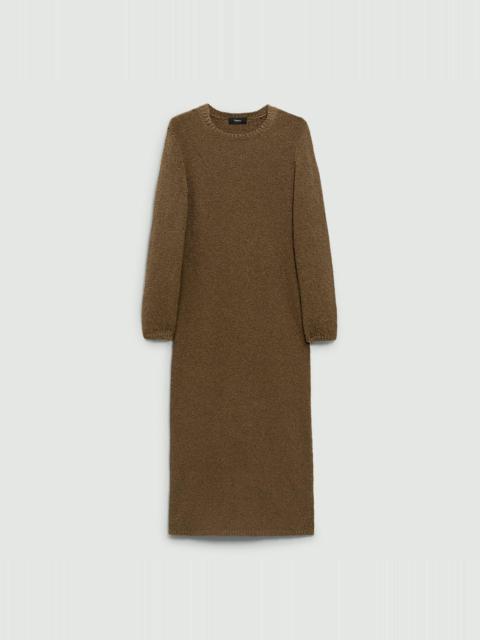 Bouclé Midi Dress in Cotton-Blend