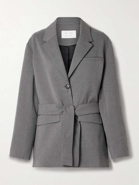 Lincoln belted flannel blazer