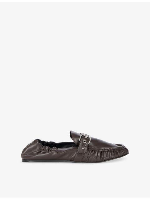 Buckle-Detail Leather Loafers