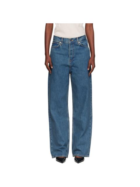 Blue Low-Rise Jeans