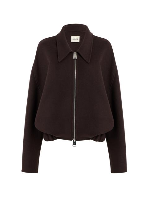 Odin Zip-Front Wool Jacket brown