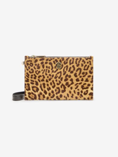 Small Jaguar-Skin Print Clutch