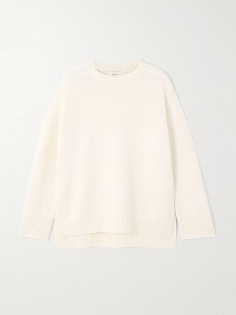 Safi merino wool and cashmere-blend sweater Ivory