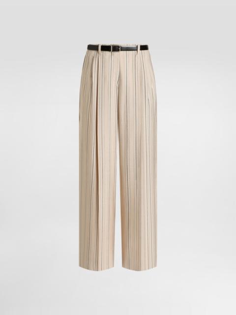 Regimental pinstripe trousers