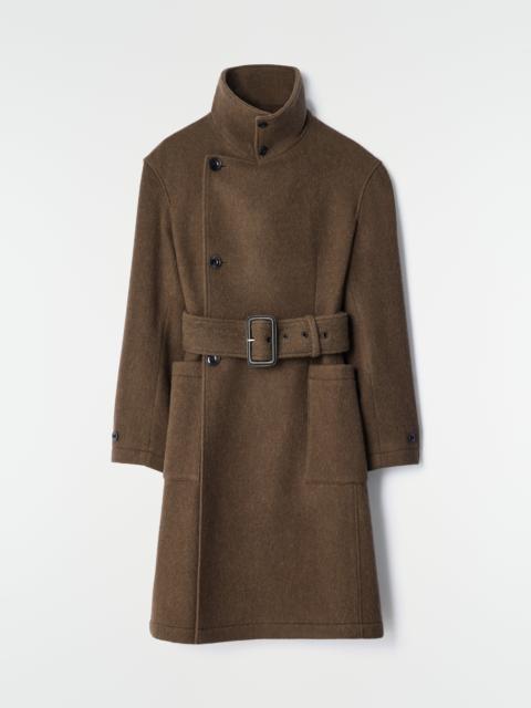 FITTED WRAP COAT IN FELTED WOOL AND ALPACA BLEND