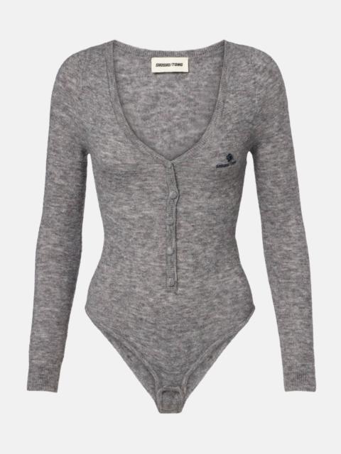 Logo wool-blend bodysuit