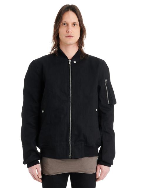 bomber jacket with rib collar