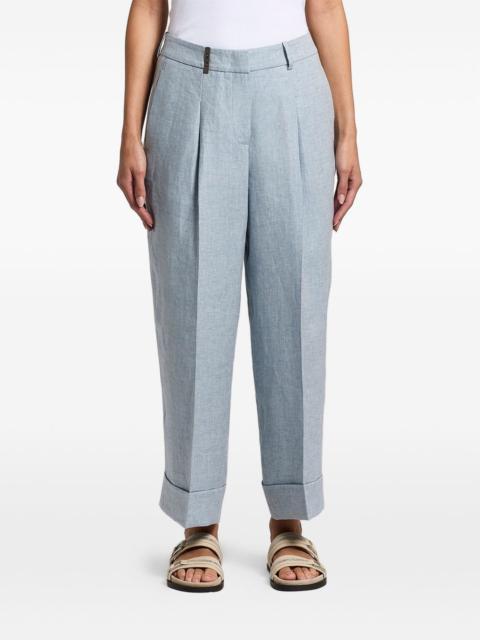 turn-up tailored trousers
