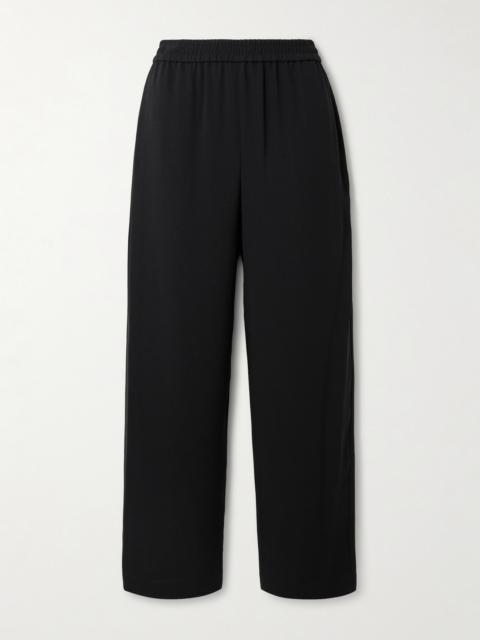 Satin-crepe Wide-leg Pants