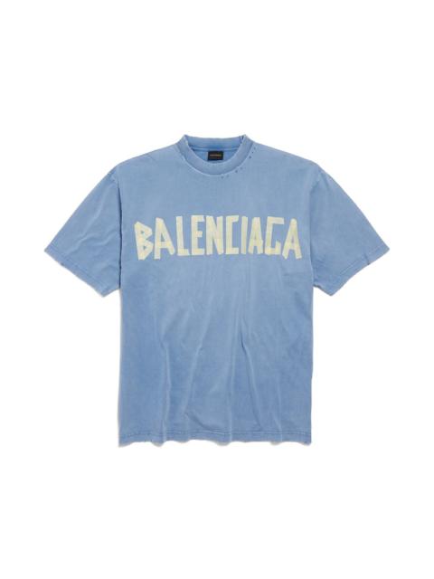Men's Tape Type T-shirt Medium Fit in Faded Blue