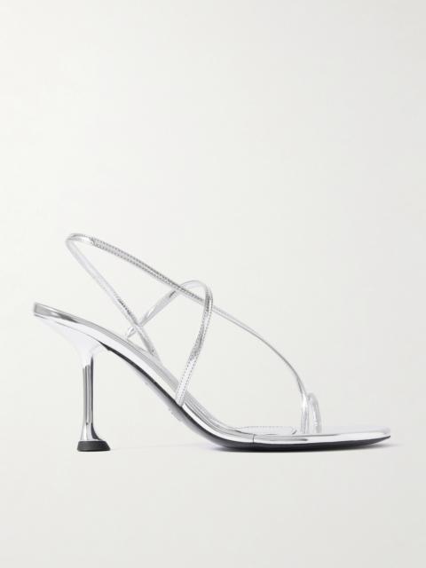 Tee Mirrored-leather Slingback Sandals