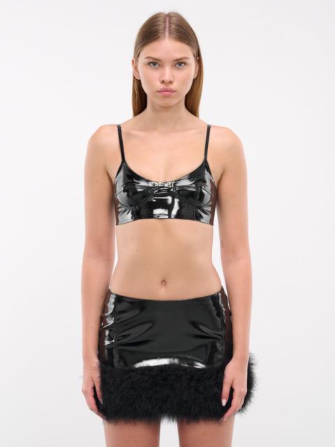 Patent Faux Leather Bra