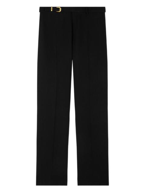 belted tailored trousers