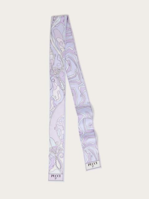 LABIRINTO AND ORCHIDEE PRINT SILK TWILL SCARF