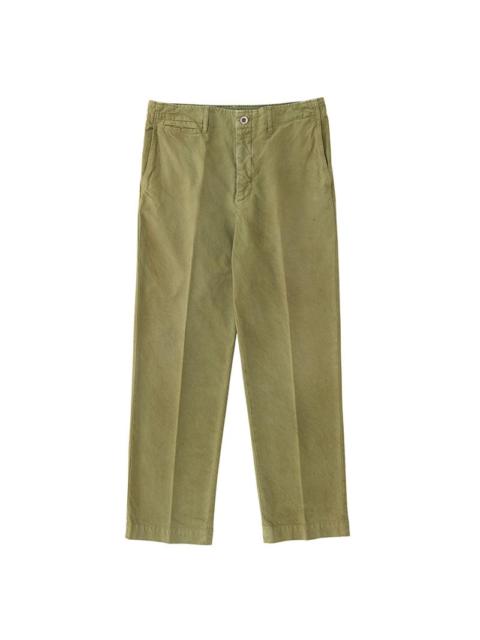 CHINO PANTS HW TAPER DMGD GREEN