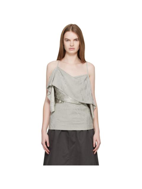 Gray Folded Jacquard Camisole