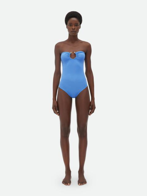 Stretch Nylon Swimsuit With Knot Ring