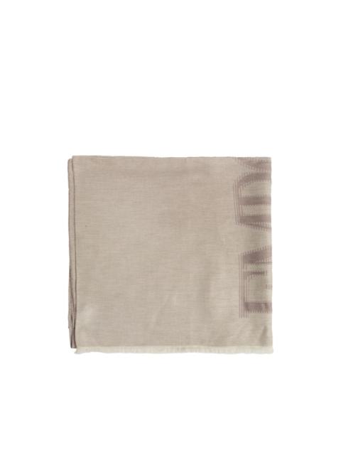 logo-jacquard scarf