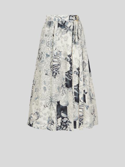 TATTOO PRINT WRAP SKIRT