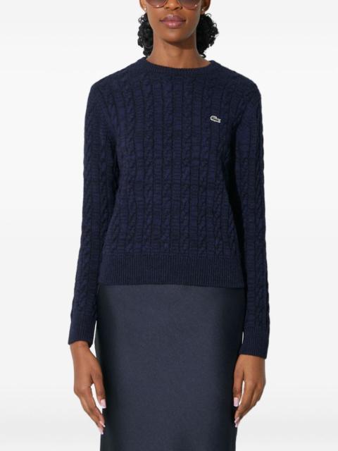 cable-knit logo sweater