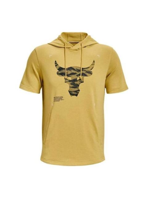 Under Armour Project Rock Terry Short Sleeve Hoodie 'Yellow' 1370465-760