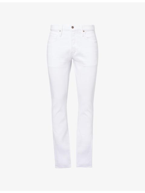 Texured Straight-Leg Denim-Blend Jeans