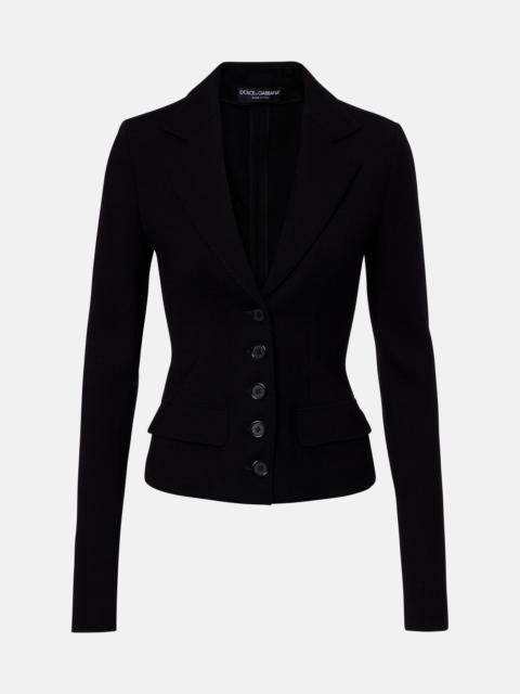 Wool-blend canvas jacket