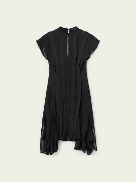 FLEUR TEXTURED ASYMMETRIC HEM DRESS
