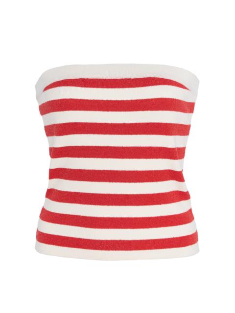 Exclusive Riviera Ari Striped Knit Top red