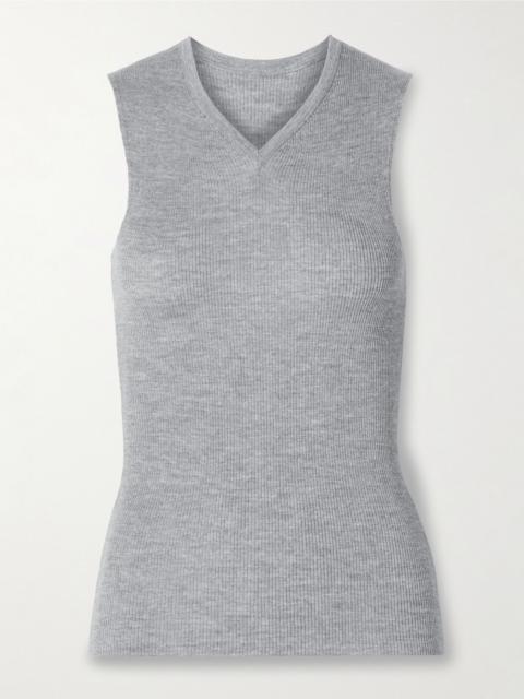 Renato ribbed wool-blend jersey tank Gray