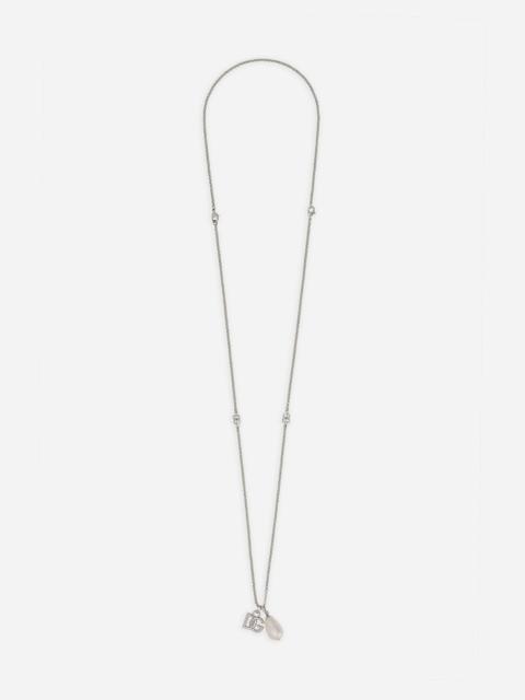 Teardrop necklace with DG logo