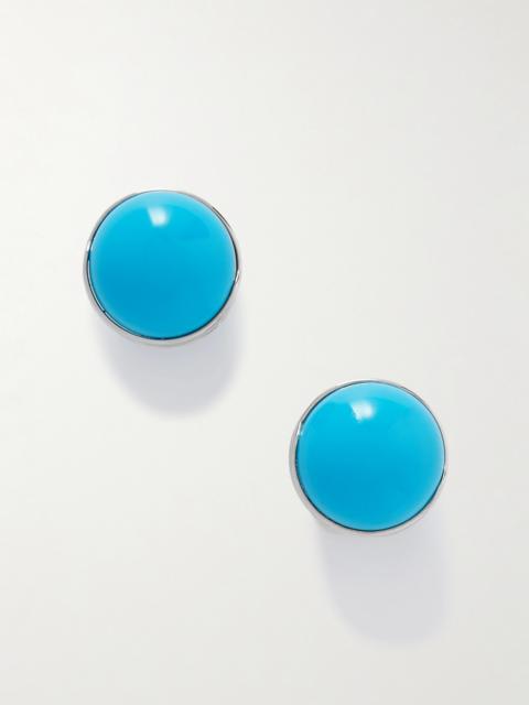 Sphere Silver-tone Earrings