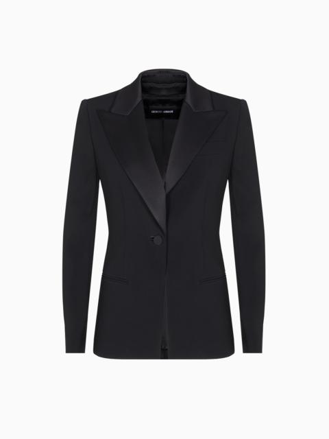 VISCOSE-CADY TUXEDO JACKET