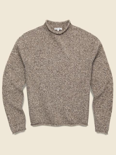 Tweed Roll Neck Sweater - Marled Cedar