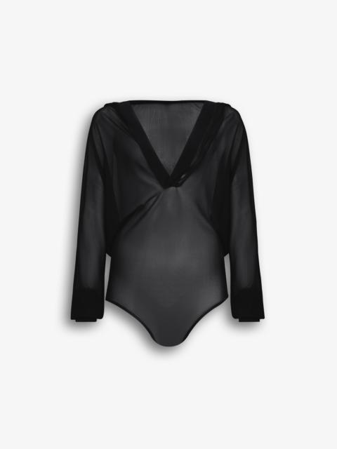 FINE KNIT HOODED BODY