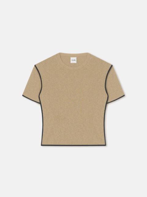 Cropped Mesh Jersey T-Shirt